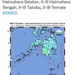 Kata Arvin tato Pusat gempa dekat Filipina, tapi kedalaman gempanya dalam sekitar 600 km.