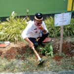 Camat mengerakan warga tanamuntuk melestarikan kembali 32 bibit pohon Kosambi sesuai dengan tahun HUT Kecamatan Kosambi.