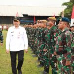 Penjabat (Pj) Bupati Tangerang, Andi Ony, bertindak sebagai Inspektur upacara pembukaan TNI Manunggal Membangun Desa (TMMD) ke-123 Kodim 0510 Tigaraksa.