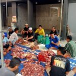 Panitia Kurban Masjid Jami Baiturrohim Menyembelah 3 ekos Sapi 8 ekor Kambing.
