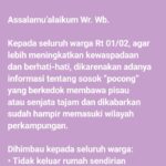 WARGA HARUS DIPASTIKAN DULU POCONG BUKAN, JANGAN HAMBUR KELUAR.